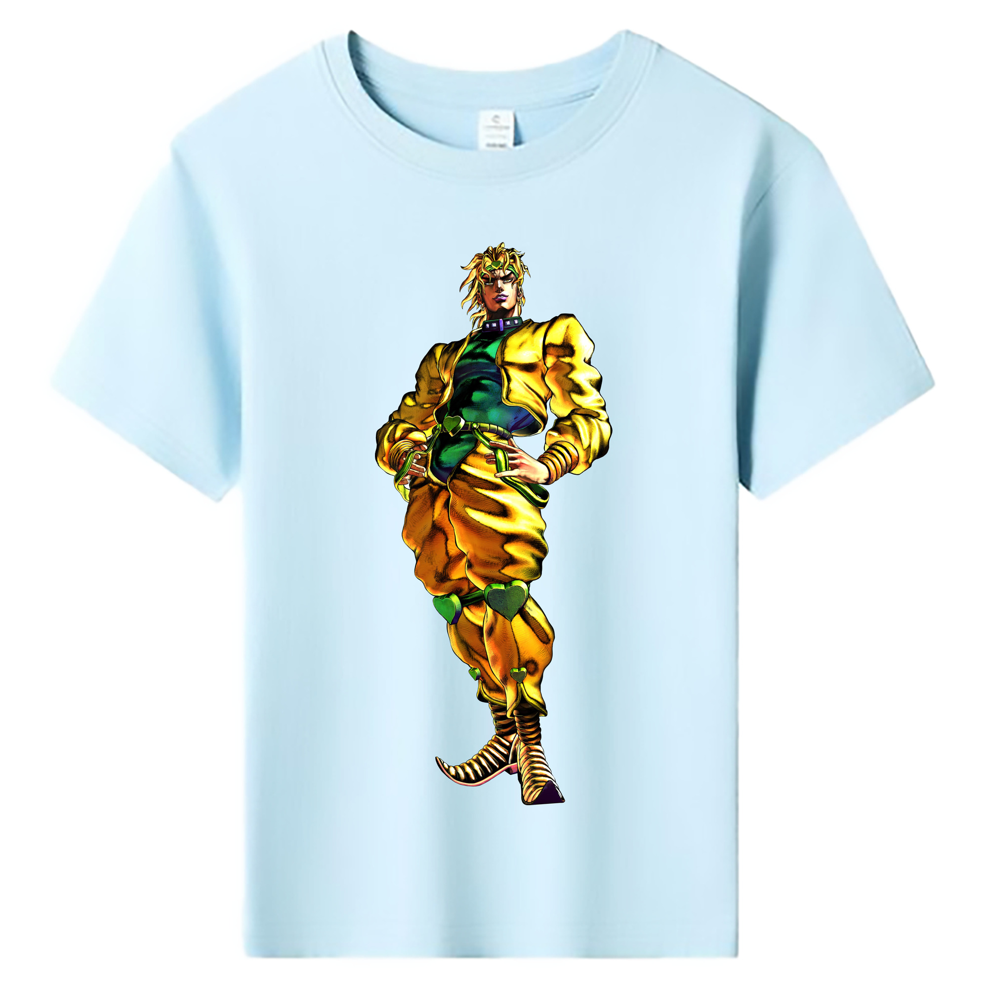 （画像用） ジョジョの奇妙な冒険 ディオ?ブランドー JoJo's Bizarre Adventure Dio Brando 綿100％キッズTシャツ（フロントプリント）